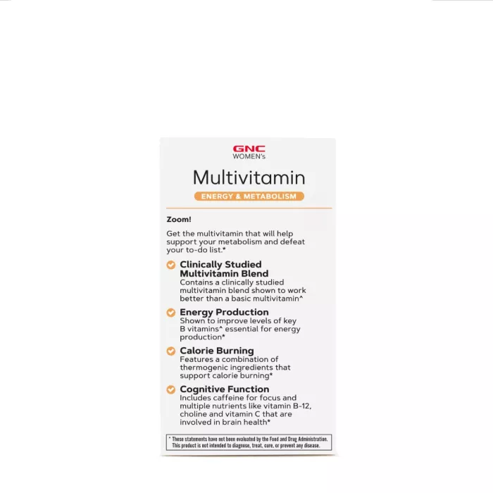 Gnc Women's Multivitamin Energy & Metabolism, Complex De Multivitamine Pentru Femei, 90 Tb Gnc Women's Multivitamin Energy & Metabolism, Complex De Multivitamine Pentru Femei, 90 Tb