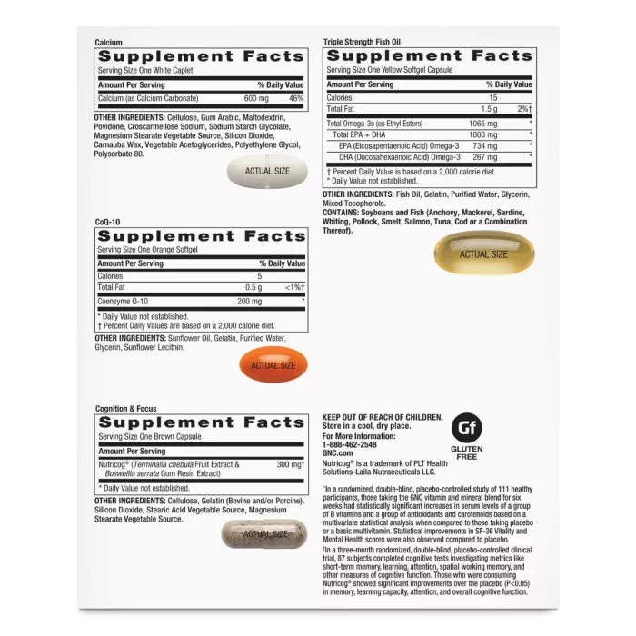 Gnc Women's Vitapak Program 50 Plus, Complex De Multivitamine Pentru Femei 50 Plus, 30 Pachete