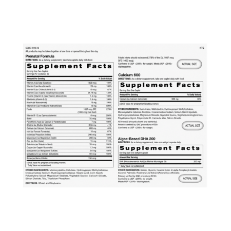 Gnc Women's Ultra Mega Prenatal Vitapak Program, Complex De Multivitamine Prenatale, 30 Pachete