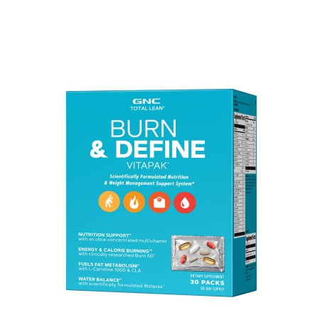 Total lean burn & define vitapak, program complet de slabit (30 pachete), GNC Live Well