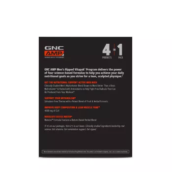 Gnc Amp Men's Ripped Vitapak Complex De Multivitamine Pentru Barbati- Non Stimulant, 30 Pachetele