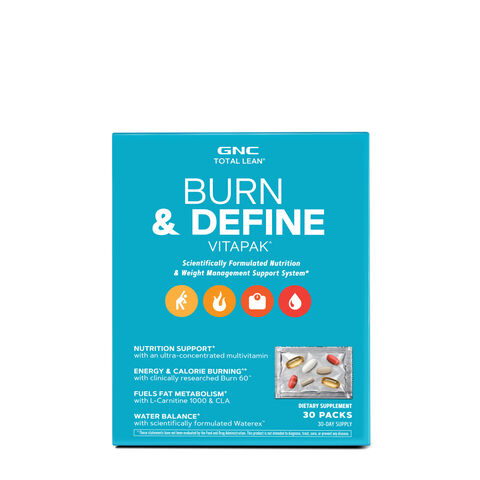 Total lean burn & define vitapak, program complet de slabit (30 pachete), GNC Live Well