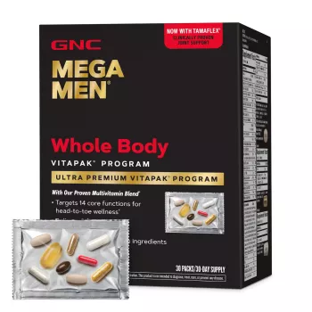 Gnc Mega Men Whole Body Vitapak Program, Complex De Multivitamine Pentru Barbati, Pentru Intregul Organism, 30 Pachetele