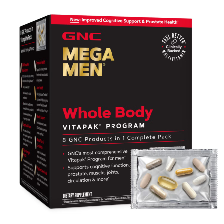 Gnc Mega Men Whole Body Vitapak Program, Complex De Multivitamine Pentru Barbati, Pentru Intregul Organism, 30 Pachetele