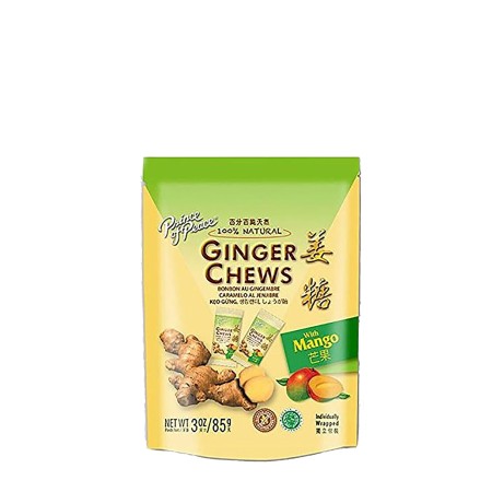 Prince Of Peace Ginger Chews, Caramele Cu Ghimbir Cu Aroma De Mango, 28 Caramele