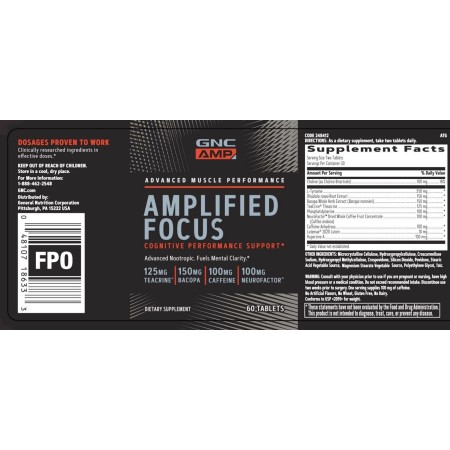Supliment pentru concentrare si claritate mentala (60 tb), GNC Live Well
