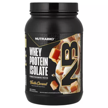 Nutrabio Whey Protein Isolate Vanilla Caramel, Izolat De Proteina Din Zer Cu Aroma De Caramel Si Vanilie, 907 G
