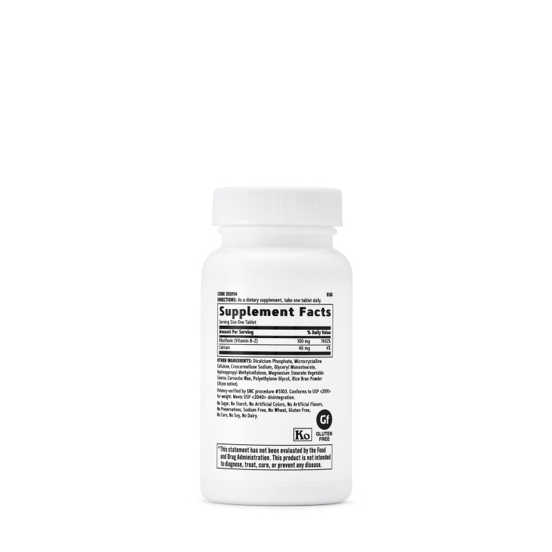 Vitamina B-2, suport pentru energie si sistemul nervos (100 tb), GNC Live Well