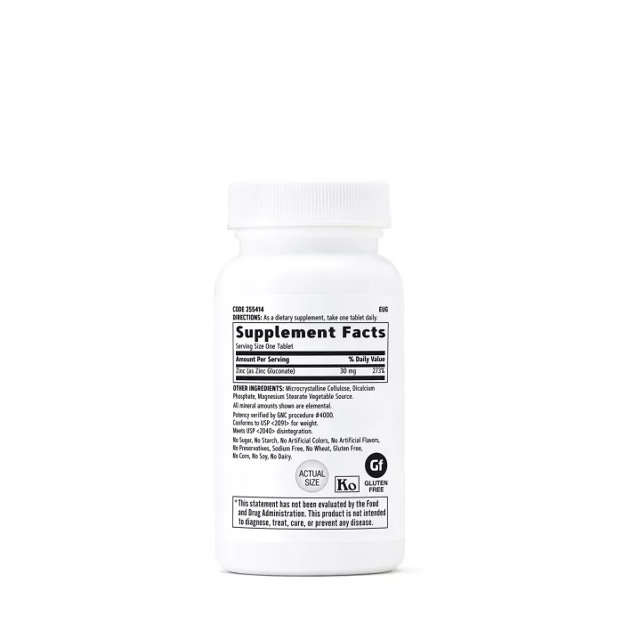 Gnc Zinc Gluconat 30 Mg, 100 Tb Gnc Zinc Gluconat 30 Mg, 100 Tb