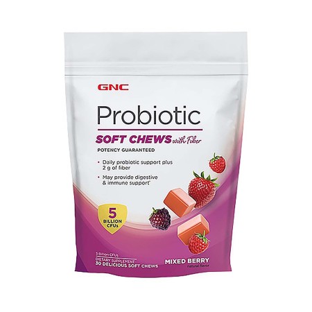Probiotice caramele cu fibre cu aroma de fructe (30 Caramele), GNC Live Well