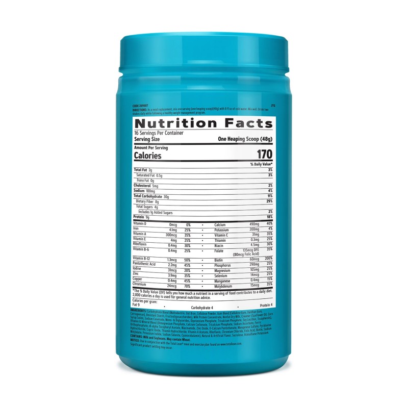Gnc Total Lean Lean Shake Classic, Shake Proteic, Cu Aroma De Vanilie, 768 G