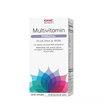 Gnc Women’s Multivitamin Prenatal Plus Dha & Iron, Formula Prenatala Cu Dha Si Fier, 90 Cps