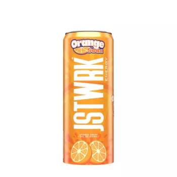 Jst Wrk Energy Drink, Bautura Energizanta Carbogazoasa Cu Aroma De Portocale, 355 Ml