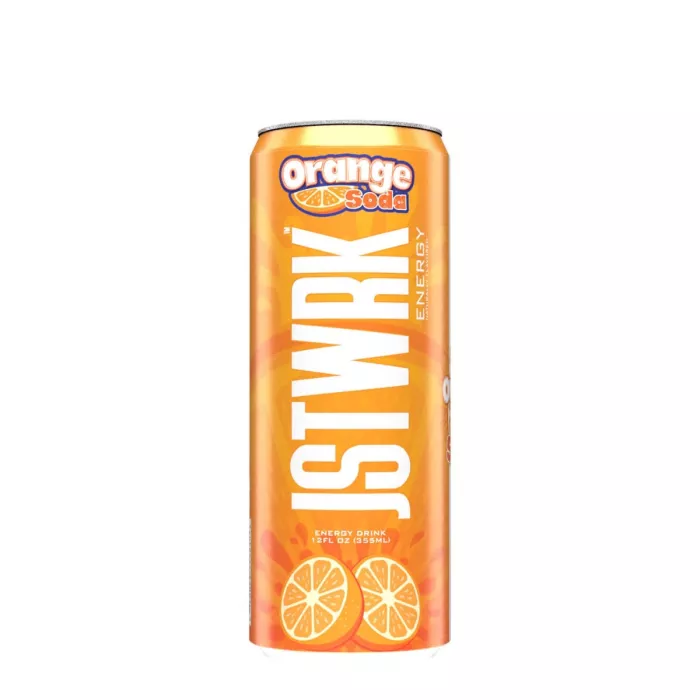 Jst Wrk Energy Drink, Bautura Energizanta Carbogazoasa Cu Aroma De Portocale, 355 Ml