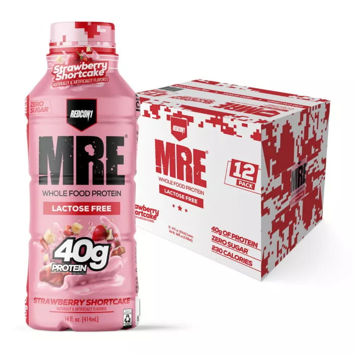 Redcone1 Mre Protein Shake, Shake Proteic Cu Aroma De Capsuni, 414 Ml