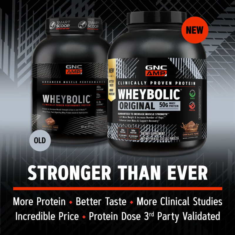 Gnc Amp New Wheybolic, Proteina Din Zer, Studiata Clinic, Cu Aroma De Ciocolata, 1683.20 G