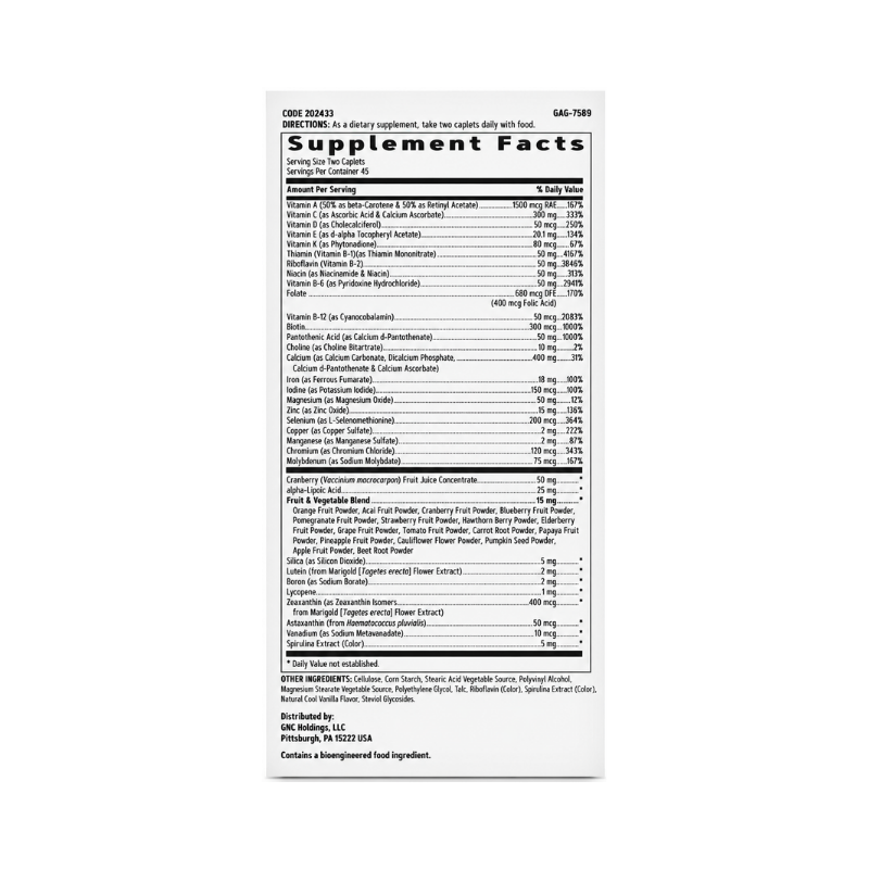 Gnc Women's Ultra Mega Multivitamine Pentru Femei, 90 Tb
