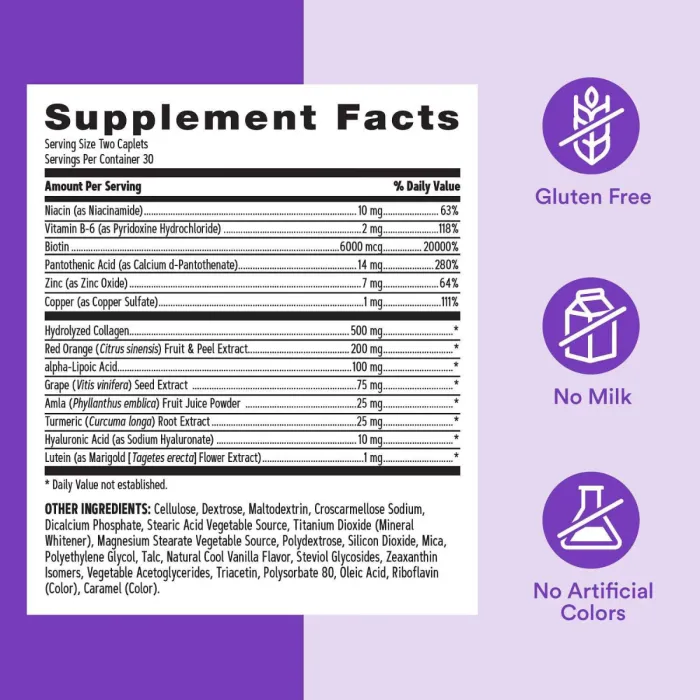 Gnc Women’s Hair, Skin & Nails Advanced, Formula Avansata Pentru Sanatatea Parului, Pielii Si A Unghiilor, 60 Tb