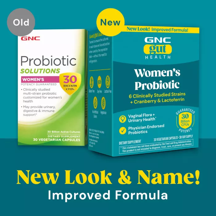 Gnc Gut Health Women’s Probiotic, Probiotic Lab4 Studiat Clinic, 30 Miliarde Ufc Culturi Vii Cu Merisor Si Lactoferrin, 30 Cps