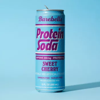 Barebells Protein Soda With Cherry Flavor, Bautura Proteica Carbogazoasa Cu Aroma De Cirese, 355 Ml