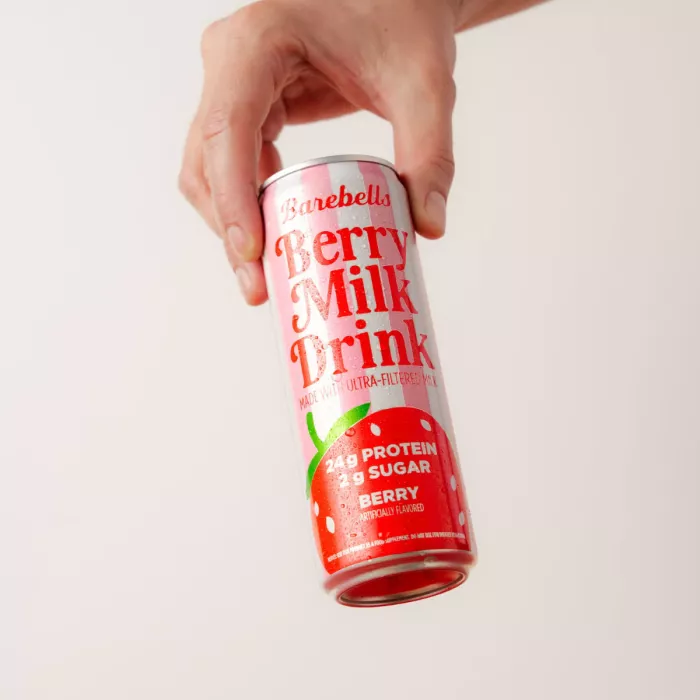 Barebells Berry Milk Drink, Bautura Proteica Din Lapte Cu Aroma De Fructe De Padure, 325 Ml