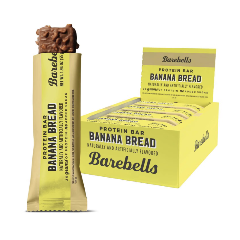 Barebells Protein Bar Banana Bread, Baton Proteic Cu Aroma De Chec Cu Banane, 55 G