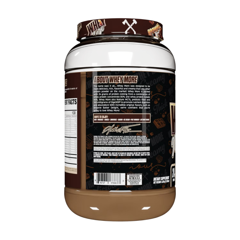 Axe & Sledge Whey More Brownie Batter Delight, Proteina Din Zer Cu Aroma De Negresa Cu Ciocolata, 1074 G
