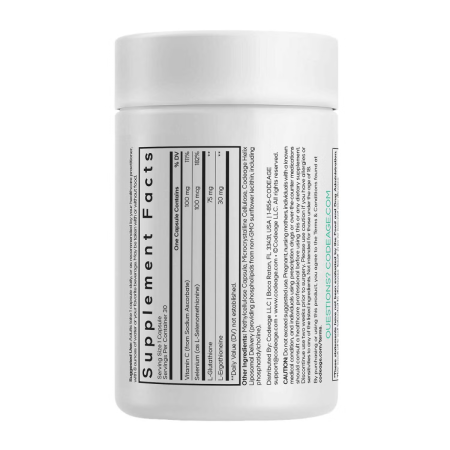 Codeage Liposomal Ergothioneine+, Formula Cu L-ergotioneina, Glutation, Vitamina C Si Seleniu, 30 Capsule Vegetale