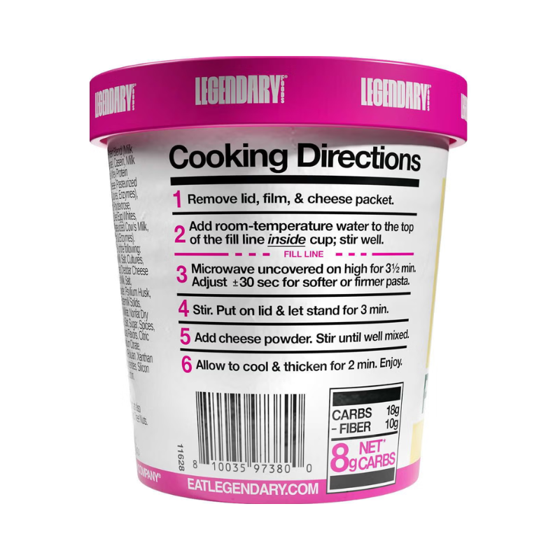 Legendary Foods Protein Pasta With Garlic Parmesan Flavor, Paste Proteice Cu Aroma De Usturoi Si Parmezan, 83 G