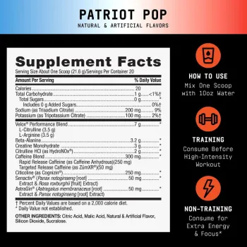 Gnc Beyond Raw Lit Af V2, Formula Avansata De Pre-workout, Cu Aroma De Patriot Pop, 432 G