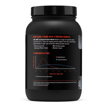 Gnc Amp Sustained Protein Blend, Amestec Proteic Cu Aroma De Cereale Fructate, 850.2 G