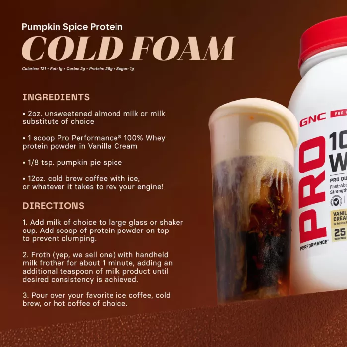 Gnc Pro Performance 100% Whey, Proteina Din Zer Cu Aroma De Vanilie, Testata Antidoping, 1969 G