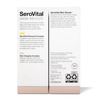 Serovital Skin Revive, Formula Avansata Pentru Reducerea Ridurilor Si Stralucirea Pielii, 180 Cps
