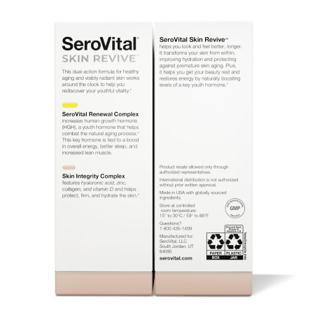 Serovital Skin Revive, Formula Avansata Pentru Reducerea Ridurilor Si Stralucirea Pielii, 180 Cps
