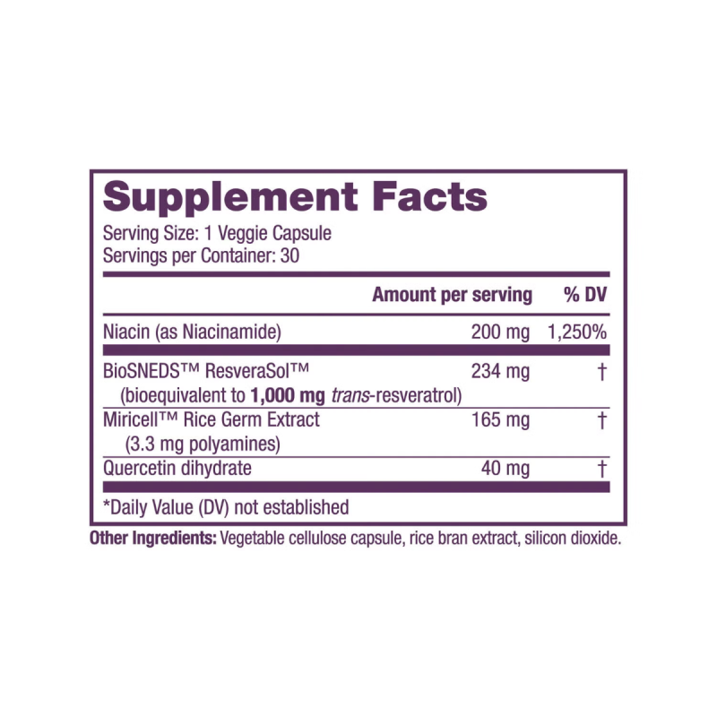 Resvitale Resveratrol + Nad & Miricell Cu Spermidina – Suport Anti-aging, Energie Si Longevitate, 30 Cps