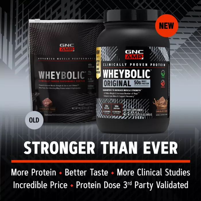 Gnc Amp New Wheybolic, Proteina Din Zer, Studiata Clinic, Cu Aroma De Ciocolata, 841.6 G