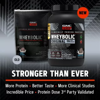 Gnc Amp New Wheybolic, Proteina Din Zer, Studiata Clinic, Cu Aroma De Biscuiti Cu Crema, 828,2 G
