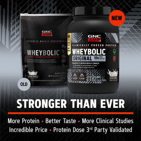 Gnc Amp New Wheybolic, Proteina Din Zer, Studiata Clinic, Cu Aroma De Vanilie, 792,9 G