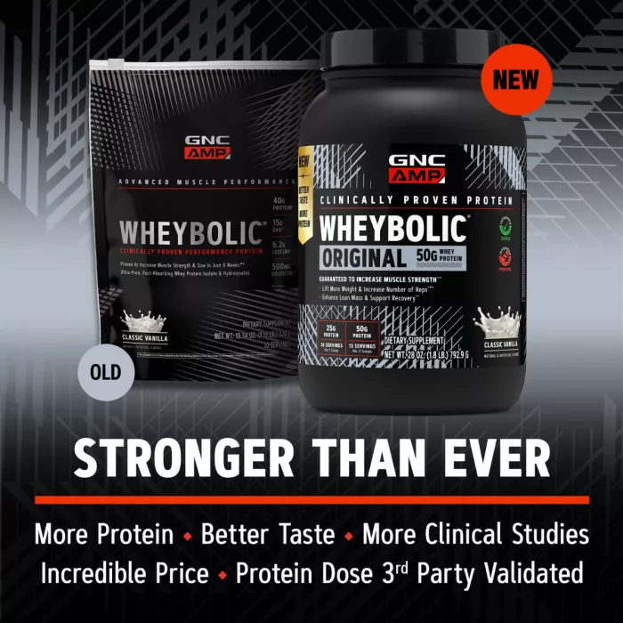 Gnc Amp New Wheybolic, Proteina Din Zer, Studiata Clinic, Cu Aroma De Vanilie, 792,9 G