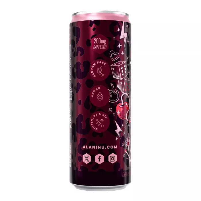 Alani Nu Energy Drink With Cherry Bomb Flavor, Bautura Energizanta Cu Aroma De Cirese, 355 Ml
