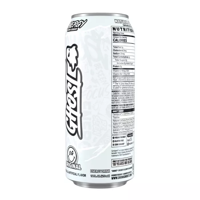 Ghost Energy Drink With Original Flavor, Bautura Energizanta Cu Aroma Originala, 473 Ml