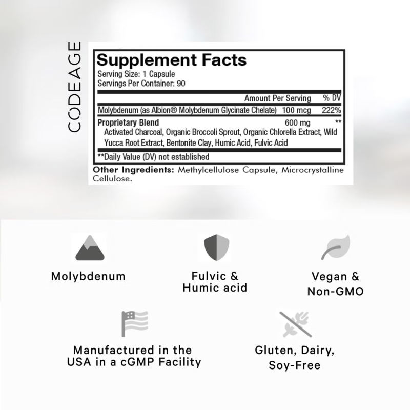Codeage Universal Binder + Full Spectrum, Formula Pentru Eliminarea Toxinelor Si Sustinerea Microbiomului, 90 Cps