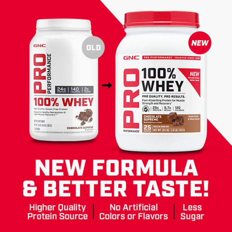 Gnc Pro Performance 100% Whey, Proteina Din Zer Cu Aroma De Capsuni, Testata Antidoping, 775g