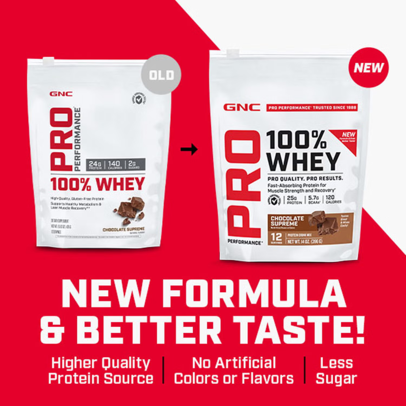 Proteina din zer cu aroma de ciocolata, testata antidoping (396g), GNC Live Well