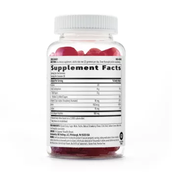 Gnc Women's Hair, Skin & Nails Strawberry , Jeleuri Cu Biotina Si Vitamine Pentru Frumusetea Parului, Pielii Si Unghiilor, 60 Jeleuri