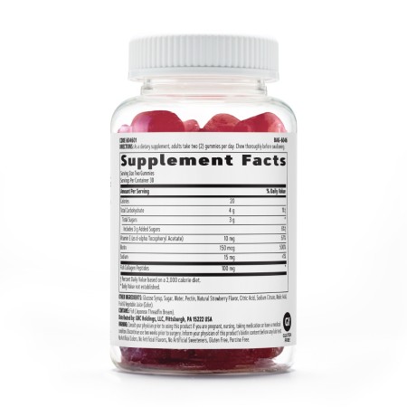 Gnc Women's Hair, Skin & Nails Strawberry , Jeleuri Cu Biotina Si Vitamine Pentru Frumusetea Parului, Pielii Si Unghiilor, 60 Jeleuri