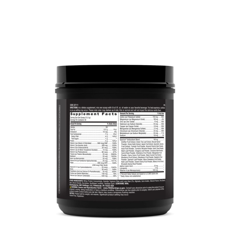 Gnc Mega Men Multi Powder, Pudra Cu Multivitamine, Proteine Si Verdeturi Cu Aroma De Vanilie, 465 G