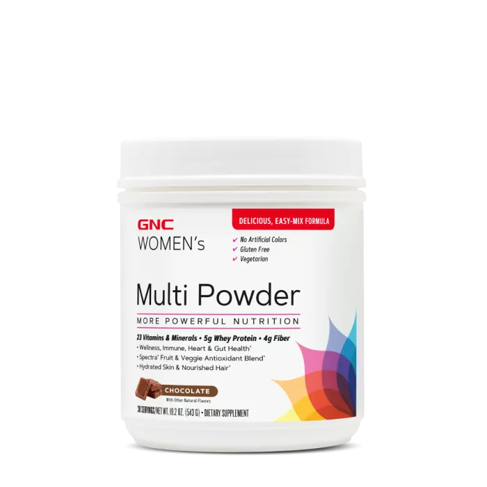 Gnc Women’s Multi Powder, Pudra Cu Multivitamine, Proteina Si Verdeturi Pentru Femei Cu Aroma De Ciocolata, 543 G Gnc Women’s Multi Powder, Pudra Cu Multivitamine, Proteina Si Verdeturi Pentru Femei Cu Aroma De Ciocolata, 543 G