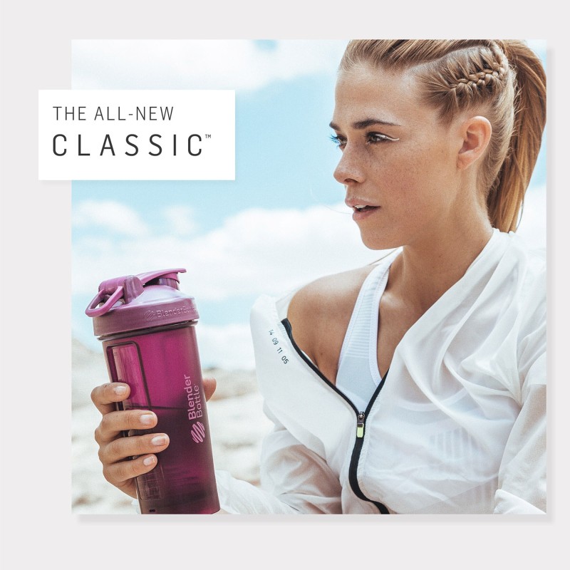 Gnc Blender Bottle Shaker Clasic Black, 800 Ml