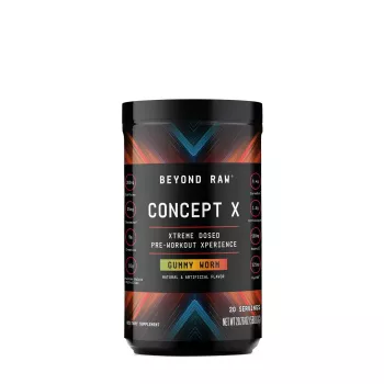 Beyond Raw Concept X Pre-workout, Formula Pre-workout Cu Aroma Gummy Worm, 588.6 G